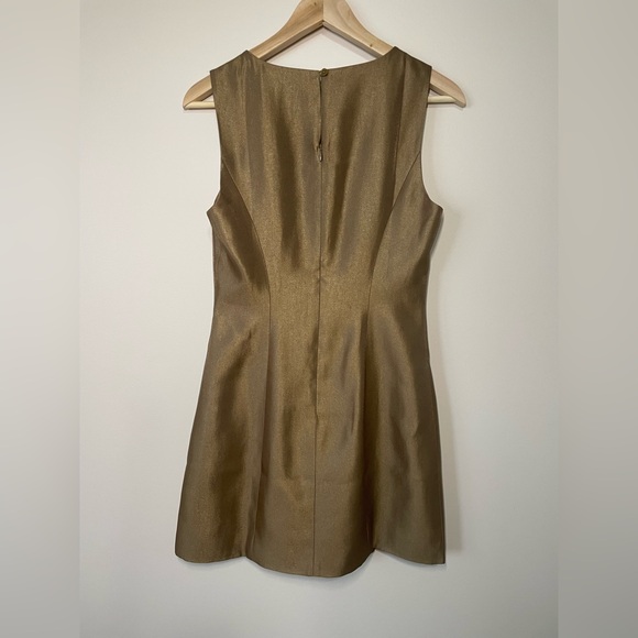NEW Reformation Citron Mini Sleeveless Dress Brown Bronze | US 2 UK 6 - Picture 7 of 14